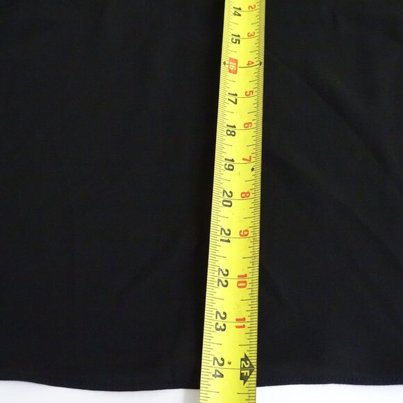 T Tahari Black Mock Neck Ruffle Sleeve High Neck Blouse Top Women Size L - Picture 9 of 9